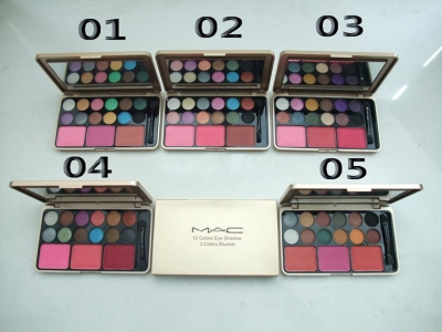 MAC Makeup Wholesale 12 Colors Eye shadow & 3 Blusher